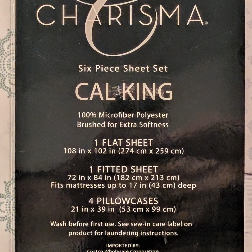 Charisma Cal King Six Piece Sheet Set - Picture 3 of 5